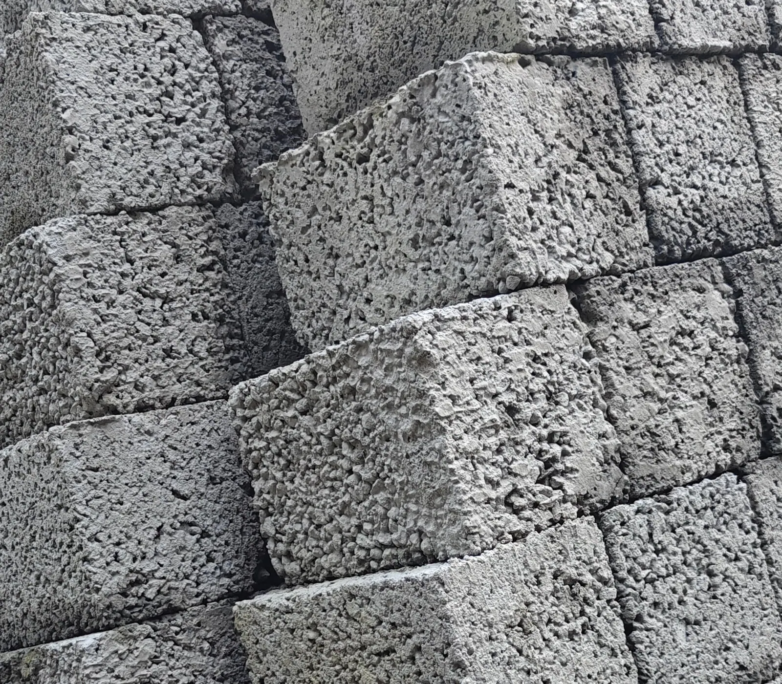 Close detail of the cast face texture